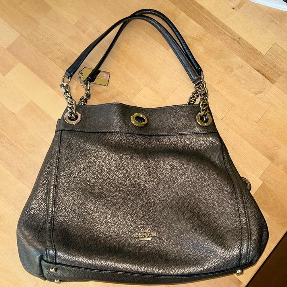 Coach “Edie” turnlock bag